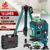 16 Lines Laser Level Green Line 4D SelfLeveling 360 Horizontal Vertical Li-ion Battery Remote Control Super Powerful Laser Level