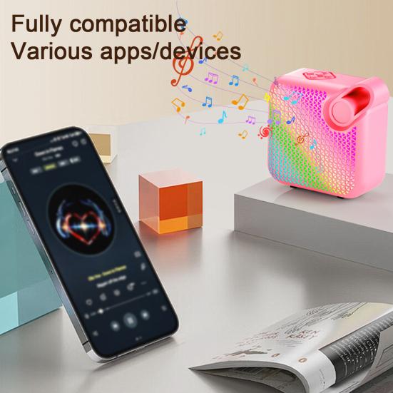Bluetooth-compatible Speaker with Colorful Lights Low Latency Wide Area Sound Effect Rechargeable