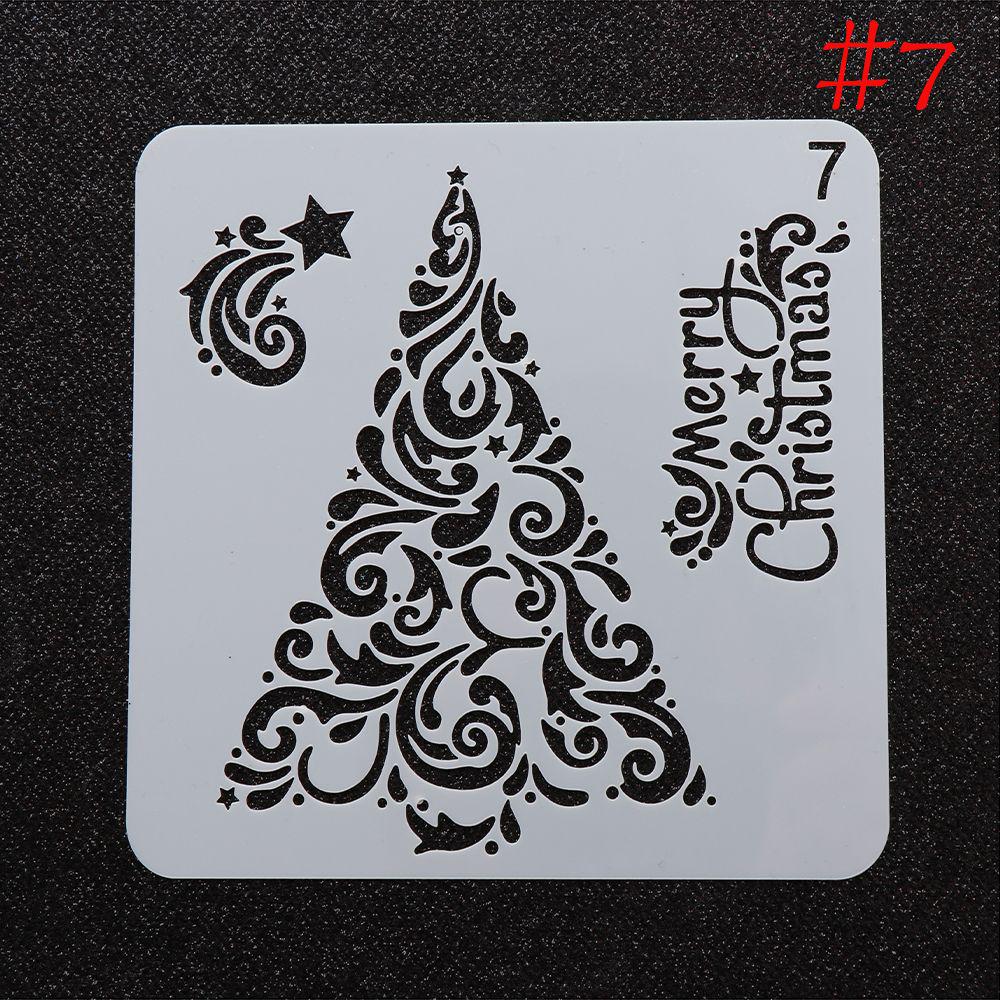 Layering Paper Card Wall Painting Scrapbooking Flower Template Embossing Christmas Hollow Stencils