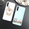 Cute Corgi Dog Case For Samsung Galaxy A52 A70 A71 A73 A53 A13 5g A03 A72 A22 A21s A03 Core A42 Tempered Glass Cartoon Cover
