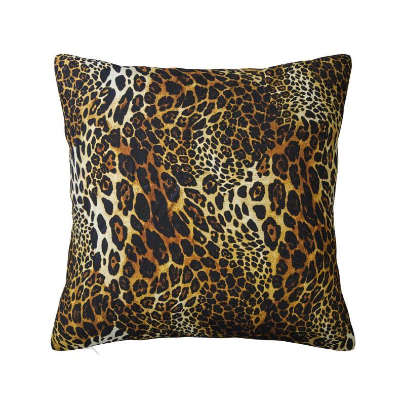 Custom Leopard Skin Print Pillow Case 45x45cm Home Decorative Fashion Cheetah Camouflage Outdoor Cushions Square Pillowcase