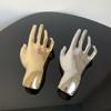Large Smooth Palm Brooch Golden Suit Pins Creative Metal Brooch  Men