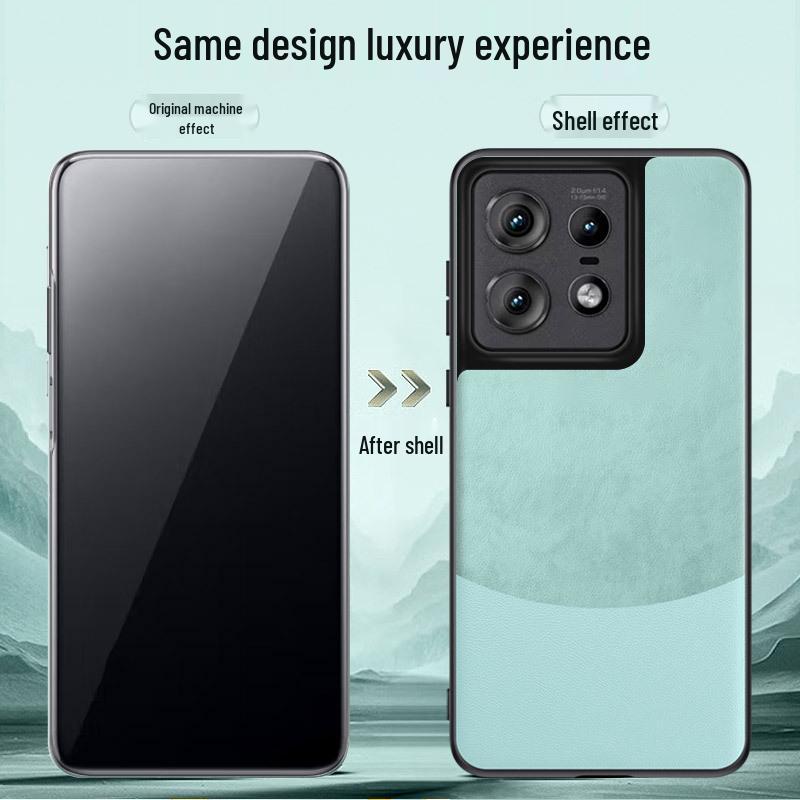 Motorola Edge50 Ultra Case G75: New Leather Color Block, Anti-Fall, Soft Texture for X30Pro.