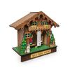 Creative Wooden House Barometer Thermometer,Wall Mounted Weather Hygrometer Home