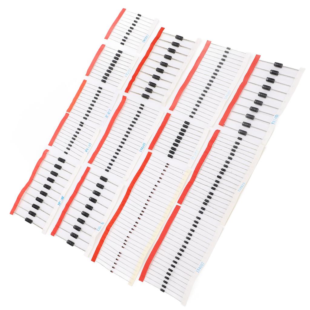 200PCS Rectifier Diode Assorted Kit Semiconductor Low Noise High Stable Rectifier Diode for