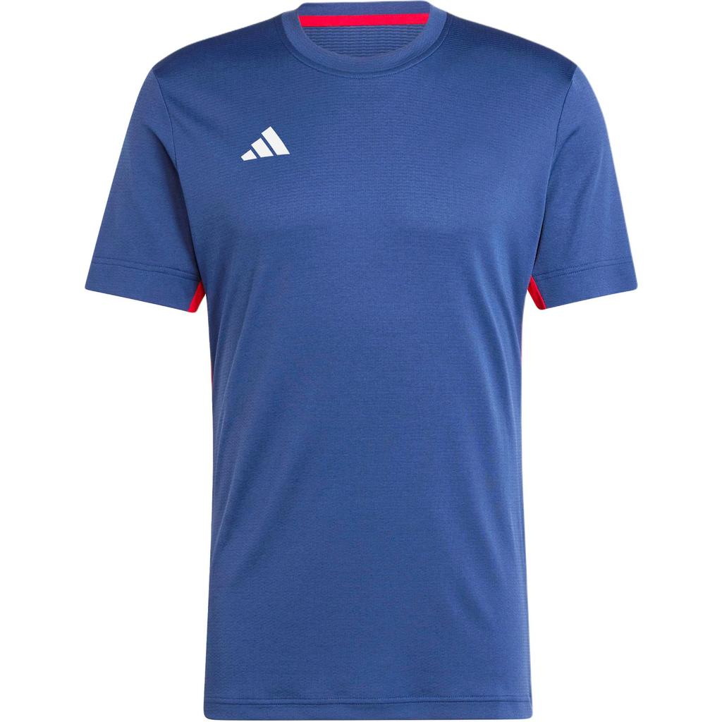 Adidas Tennis Freelift Solid Color Breathable Cool Dry Tennis Sports Short Sleeve Regular T-Shirt Men Tops Deep-Blue IY9454