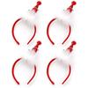Livingda Christmas Cone Headband, Red, 4 Pieces