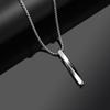 Cool Personality Alloy Pendant Necklaces Chain Jewelry Vertical Bar Straight Necklace