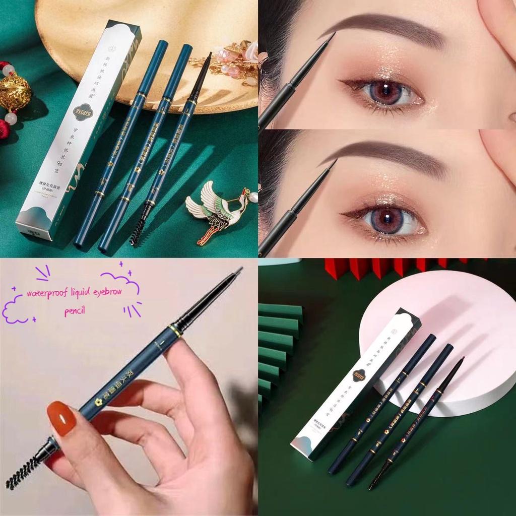 Double Head Eyebrow Pencil Waterproof Natural Three-dimensional Smooth Triangle Eyebrow Pencil Does Not Remove Makeup Lasting Women Makeup Cosmetics