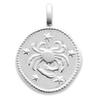 [Q8188] - Silver 'Cancer' Pendant (rhodium-plated) - 16 Mm