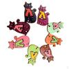 Pack of 50 Colorful Cat Holes Wood Sewing Buttons Scrapbooking