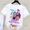 Kpop Demon Hunters Clothing Party Supplies Casual T-shirt Boys Birthday Number 1-9 Print Short Sleeve Girl Clothes Base Tee Tops