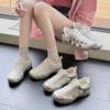 Mesh Breathable Color Matching Women's Shoes Summer New Student Fashion Sports Shoes Versatile Lace-up Casual Shoes Women