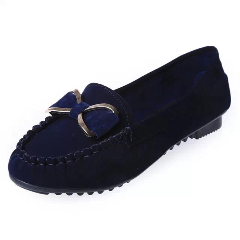Elegant Butterfly-Knot Comfortable Suede Loafers Boat Shoes Comfort Slip-On Casual Walking Flats