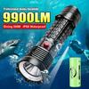 Professional Diving Flashlight 9900LM High Power Scuba Flashlights XHP199 LED Diving Torch 26650 Amphibious Hunting Underwater Flash Light