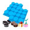 12 Hole Cylindrical Cake Silicone Mold Round Chocolate Biscuit Pudding Baking Mould Cookie Candle Soap Mold