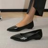 Ladies Shoes 2024 Fashion Slip On Women's Flats Elegant Office Flats Women Pointed Toe Shallow Low Heel Plus Size Shoes Female