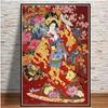 Japanese Geisha Women Painting Anime Posters Printing Wall Art Oil Painting Murals Living Room Home Wall Decoration Pictures