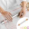 Stainless Steel Rolling Pin with Adjustable Thickness Comfortable Grip Integrated Roller Cylinder Home Supply