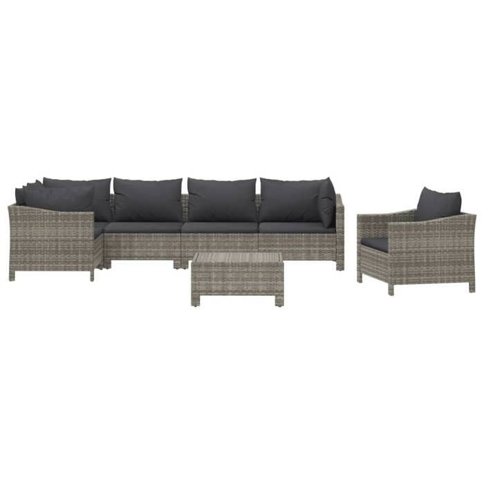 VidaXL Garden Lounge Set with Cushions 7 Pcs, Patio Furniture Set, Outdoor Furniture, Patio Sofa, Modern, 3187283