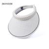 Summer Sunscreen Sunshade Empty Top Hat Korean Version Versatile Pearl Hat Women's Vinyl Big Eaves Headband Sun Hat