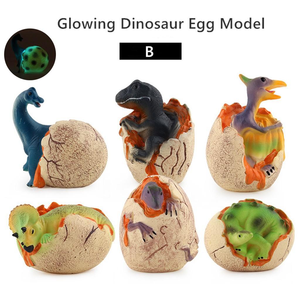 (Precious memory)Novelty Simulation Glowing Dinosaur Egg Light Model Children's Toys Gifts