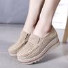 New Platform Women Shoes Moccasins for Comfortable Loafers Leather Suede Hollow Out Flats Sneakers Zapatillas Mujer
