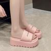 Fashion 7CM Casual Wedge Slippers for Women New Summer Non Slip Platform Sandals Woman Open Toe Comfortable Female Chunky Beach Slippers