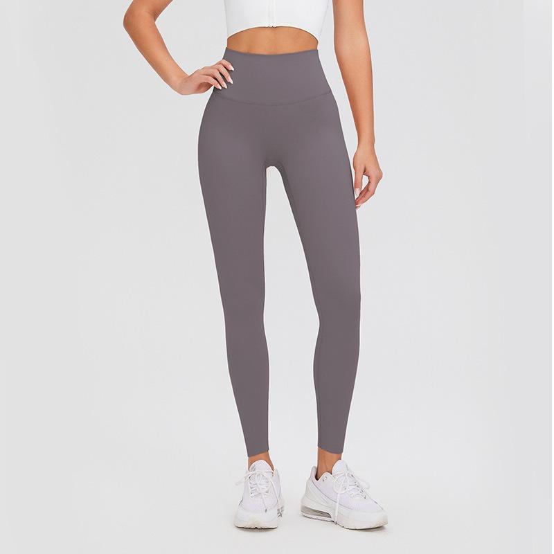 Autumn and Winter Nude Yoga Pants Women's High Waist Peach Hip Lift Sports Fitness Pants Quick-drying Tight Trousers