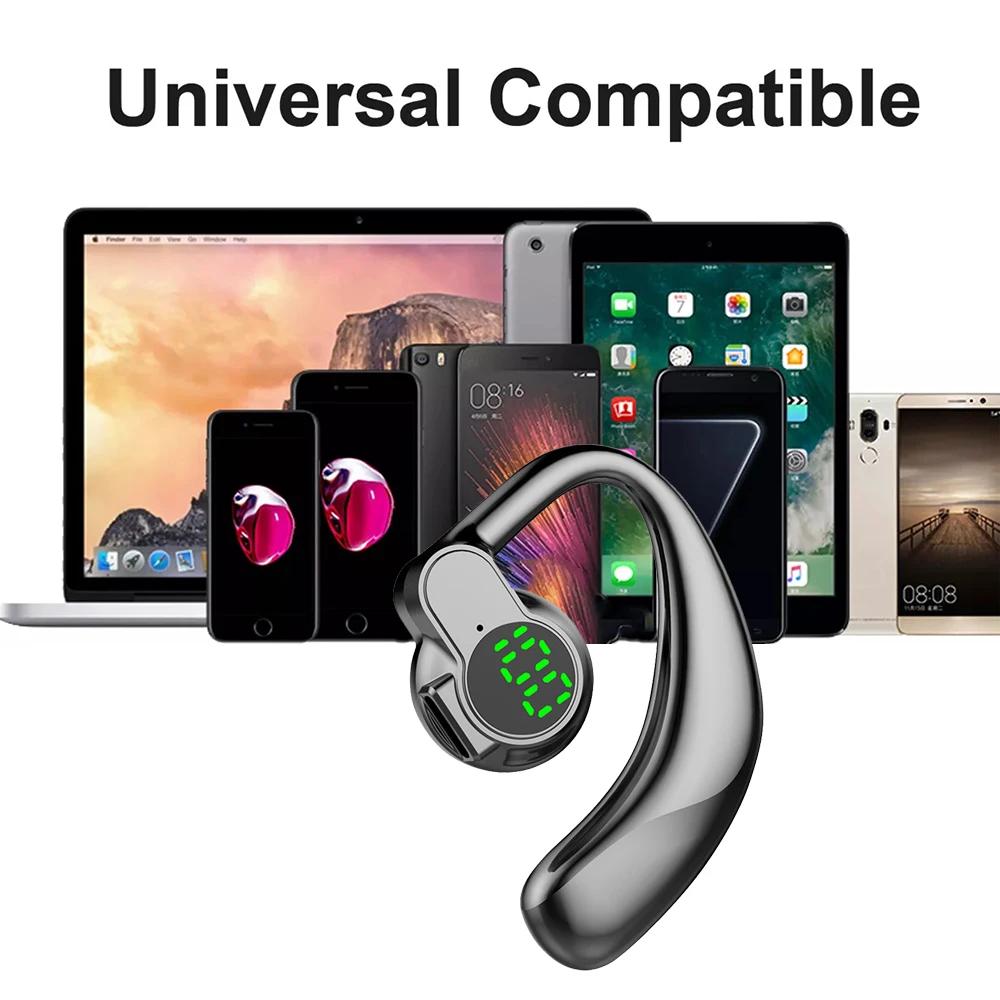 BT5.4 Bone Conduction Wireless Bluetooth Headphones Earphones With Microphone Handsfree Noise Canceling Headset