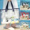 1PC Toiletrie Organizer Large Capacity Tote Bag Transparent Travel Bag Beach Bag