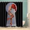 Customized Anime Sexy 3D Printed Shower Curtains Vintage American Girl Beauty Waterproof Polyester Decor Bathroom Curtain