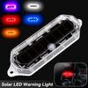 Solar Power Mortorcycle Car LED Warning Light Night Ride Tail Light Anti-rear Strobe Light for Motorcycle Electric Vehicle Bicycle