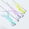 Little Bird, Steel Wire Long Rod, Cat Toy, Teeth Grinding, Durable, Replacement Head, Cat Suction, Big Feather Cat