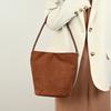 2025 Korean Version of Trendy Foreign Style Soft Portable Bucket Bag Simple Daily Large-capacity Bag Texture Shoulder Bag Women