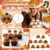 Turkey Cupcake Toppers Thanksgiving Food Picks Cake Decorations For Thanksgiving Party Cake Decoration, 10 Pieces
