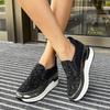 Spring and Autumn New Thick-soled Casual Single Shoes Pointed Inner Height Increase Black Glossy Women's Shoes Sequined Lazy Shoes Women