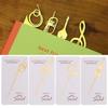 Office Meta Book Maker Gold Musical Note Paper Clips New Musical Instruments Bookmark Student