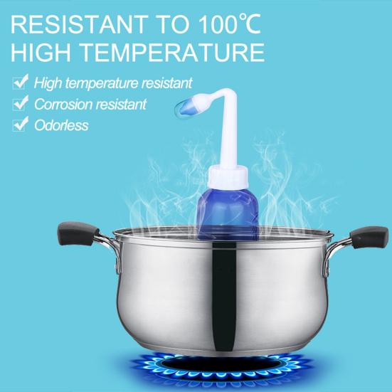 300ml Neti Pot Sinus Rinse Bottle Kit with 40 Salt Packets Nose Wash Cleaner Pressure Irrigation Neti Pot for Kids Adults