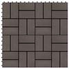 VidaXL 11x WPC Terrace Tile 30x30 Cm 1 M² Dark Brown Garden Tile 45033