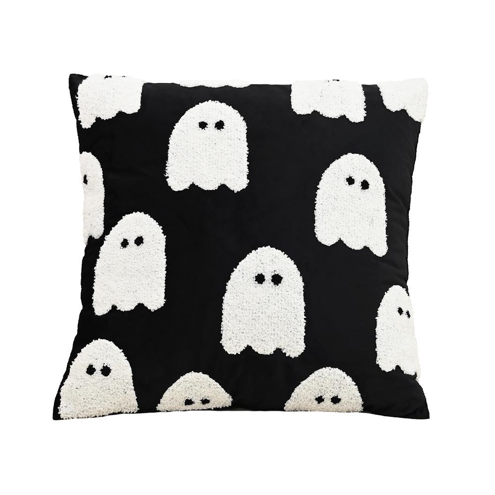 Halloween Pillow Cover, Halloween Embroidery Pillowcase,  Family Party Pumpkin  Decoration Pillowcase, Cushion Cover