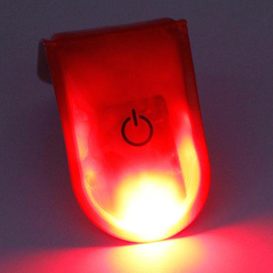 Светодиодный зажим, мигающий светильник, отражающая световая полоса, водонепроницаемая, на батарейках, компактный размер, легкий, для пешего туризма, бега, безопасный фонарь