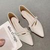 2025 New Fashionable Exquisite Women's Flat Shoes Trendy Versatile Casual Shoes Pointed Flat Bottom Temperament Single Shoes