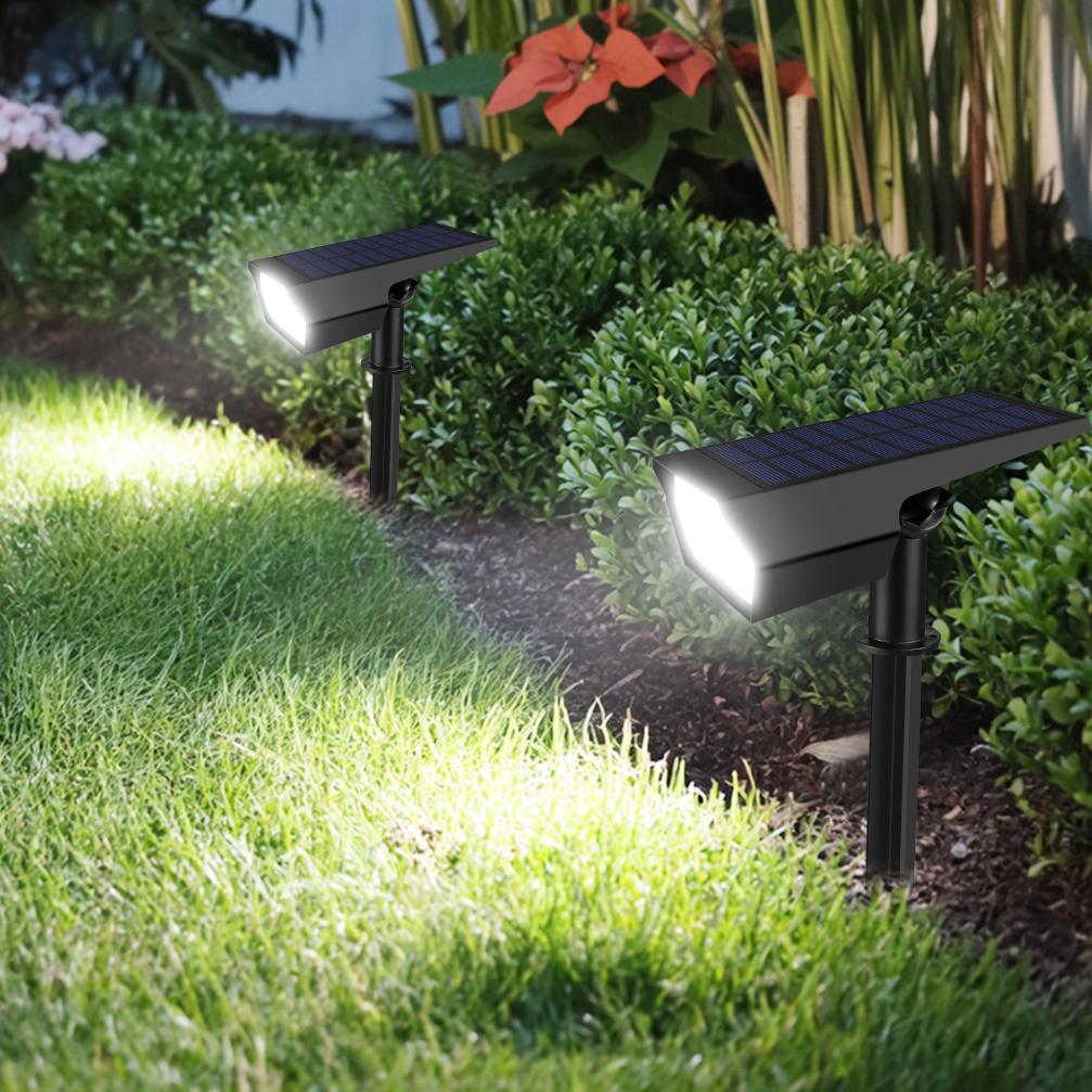 Solar Outdoor LED Spot Lights Waterproof 19 LEDs Solar Lawn Light for Landscape,Courtyard,Garden,Tree Decoration