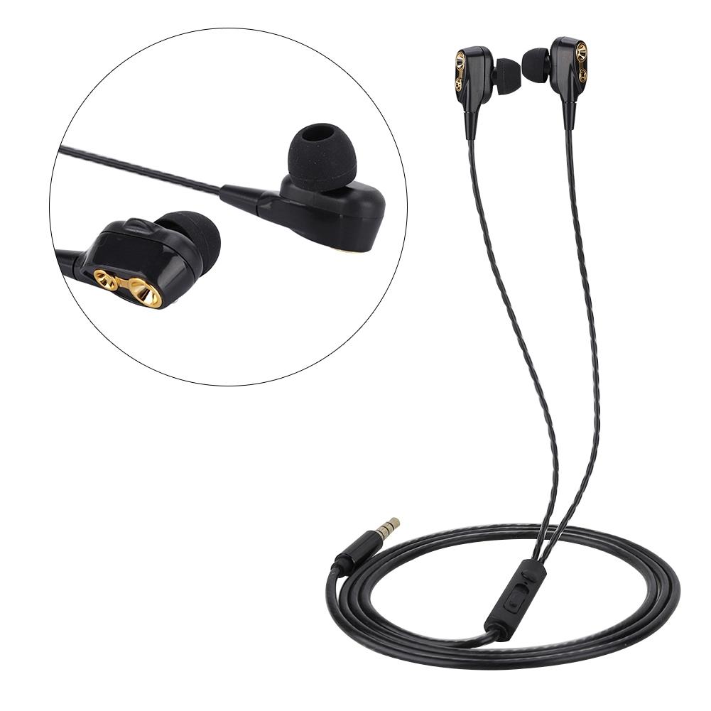3.5mm Wired Earphones Stereo Headphones Comfortable Wearing In Ear Gaming Earbuds(Black)