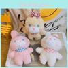 Rabbit Teddy Keychain Cute Cartoon Plush Toy Girls Kid Backpack Ornament Hanging