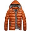 Men Down Jackets Parka Hooded Winter Coat Male Warm Long Sleeve Jacket Casual Zipper