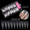 100Pcs Poly Gel Quick Building Mold Tips Nail Dual Forms Finger Extension Nail Art Gel Tool
