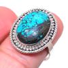Natural Tibetan Turquoise Gemstone 925 Solid Sterling Silver Gift Ring S.8 R6o84