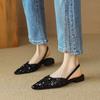 Slippers Women's Summer Shoes Sequined Pointy Flats